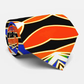 Neck Tie, ein mehrfarbiges Stoffmuster-Design Krawatte (Gerollt)