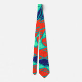 Neck Tie, ein mehrfarbiges Stoffmuster-Design Krawatte (Rückseite)