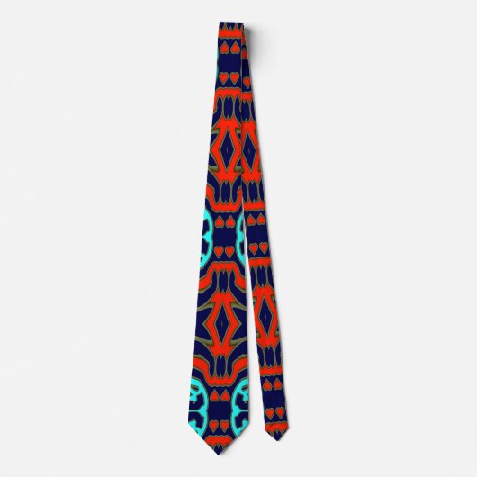 Neck Tie, ein mehrfarbiges Stoffmuster-Design Krawatte (Vorderseite)