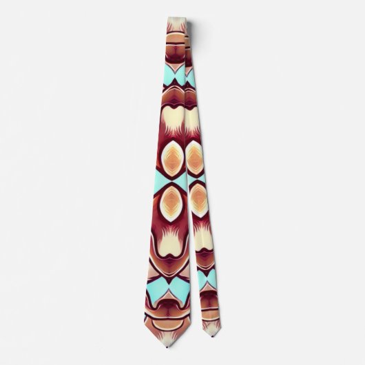 Neck Tie, ein mehrfarbiges Stoffmuster-Design Krawatte (Vorderseite)