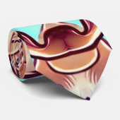 Neck Tie, ein mehrfarbiges Stoffmuster-Design Krawatte (Gerollt)