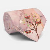 Neck Tie for Ushers Fall Butterfly & Tree Event Krawatte (Gerollt)