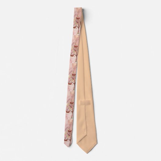 Neck Tie for Ushers Fall Butterfly & Tree Event Krawatte (Rückseite)