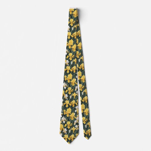 Neck Tie gelbe Iris Krawatte (Vorderseite)