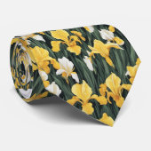 Neck Tie gelbe Iris Krawatte (Gerollt)
