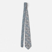 Neck Tie - Graue/blaue Nasturien Krawatte (Rückseite)