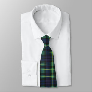 Neck Tie - Green Blue and Yellow Tartan Krawatte