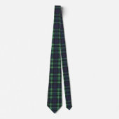 Neck Tie - Green Blue and Yellow Tartan Krawatte (Vorderseite)