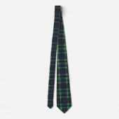 Neck Tie - Green Blue and Yellow Tartan Krawatte (Rückseite)