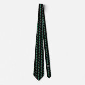 Neck Tie - Green Heron (schwarz) Krawatte (Vorderseite)
