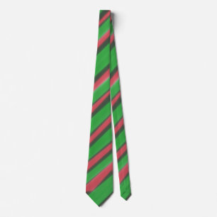 Neck Tie Green & Red Krawatte