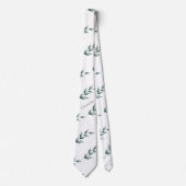 Neck Tie Groom | Grayed Jade Green Botanical Krawatte (Vorderseite)