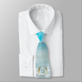 Neck Tie Groom | Moderner geometrischer Strand für Krawatte
