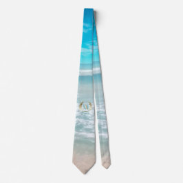 Neck Tie Groom | Moderner geometrischer Strand für Krawatte