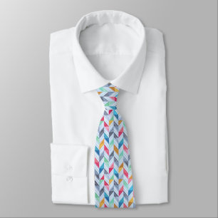 Neck Tie - Mehrfarbiges Herringbone-Muster Krawatte