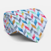 Neck Tie - Mehrfarbiges Herringbone-Muster Krawatte (Gerollt)