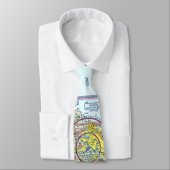 Neck Tie mit Aviation Navigation Map Krawatte (Gebunden)