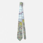 Neck Tie mit Aviation Navigation Map Krawatte (Vorderseite)