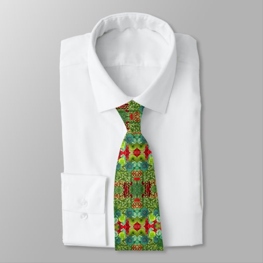 Neck Tie mit grünen Rose und Rot Krawatte (Gebunden)