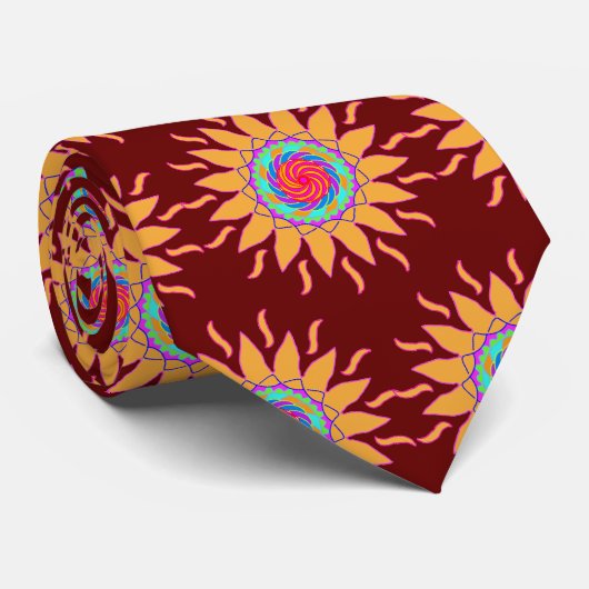 Neck Tie mit Sunburst Design Krawatte (Gerollt)
