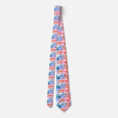 Neck Tie Peach und blau Aquarell Krawatte (Rückseite)