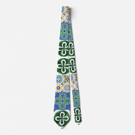Neck Tie Portugiesische Fliesen Krawatte (Vorderseite)