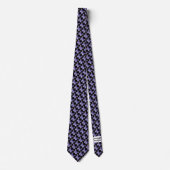 Neck Tie (schwarz) - Lila Schmetterling Krawatte (Vorderseite)