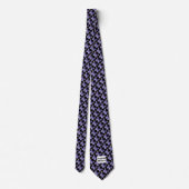 Neck Tie (schwarz) - Lila Schmetterling Krawatte (Rückseite)