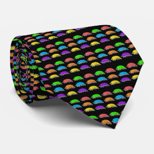 Neck Tie (schwarz) - Rainbow Pill Bugs Krawatte