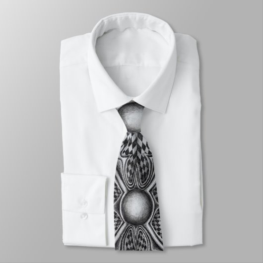 Neck Tie, Schwarz und Weiß Krawatte (Gebunden)