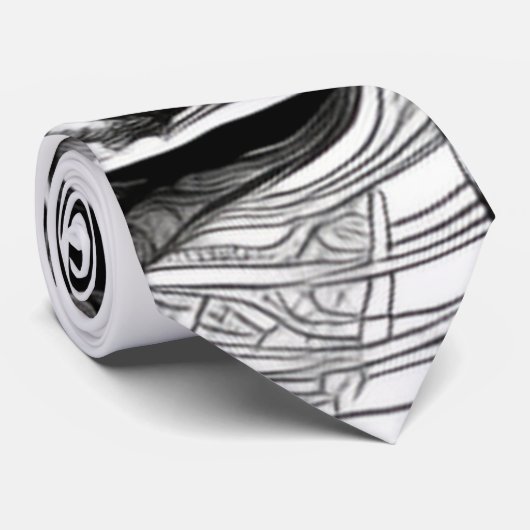 Neck Tie - Skull Design Krawatte (Gerollt)