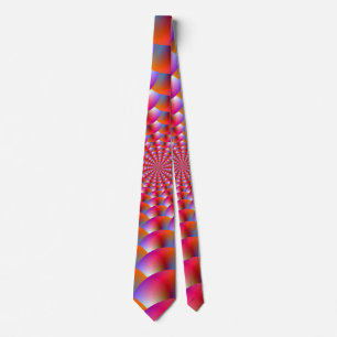 Neck Tie Spiral of Spheres in Pink und Violet Krawatte
