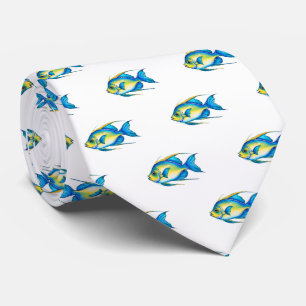 Neck Tie - Watercolor Serie: Angelfish Krawatte