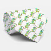 Neck Tie (weiß) - Green Chameleon Krawatte (Gerollt)