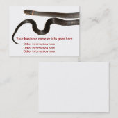 Necked Visitenkarten Schlange des schwarzen Ringes Visitenkarte (Vorne/Hinten)