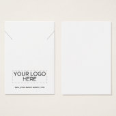 Necklace Add your Logo Juwelier Display Card (Vorne & Hinten)