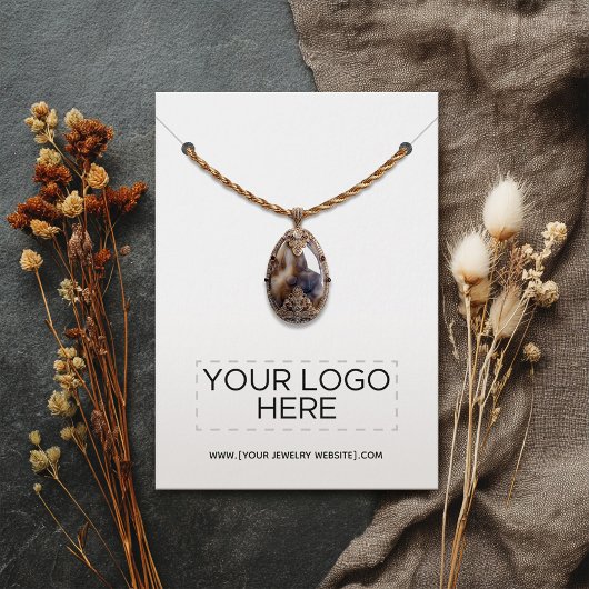 Necklace Add your Logo Juwelier Display Card