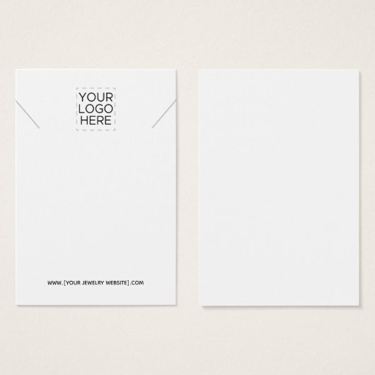 Necklace Add your Logo Juwelier Display Card (Vorne & Hinten)