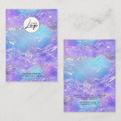 Necklace-Bracelet-Anzeige für Lila und blaue Folie Visitenkarte (Vorne/Hinten)