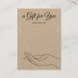 Necklace Bracelet Kraft - Kartenvorführerkarte Visitenkarte