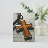 Necklace Cross Stillleben Postkarte (Stehend Vorderseite)