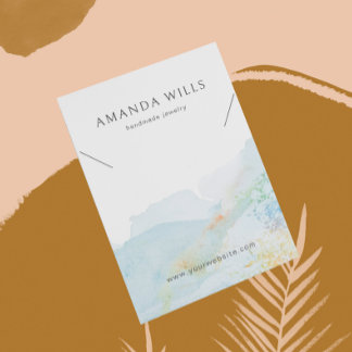 Necklace Display Card ・ AquarellfarbenNatur Visitenkarte