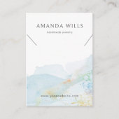 Necklace Display Card ・ AquarellfarbenNatur Visitenkarte (Vorderseite)