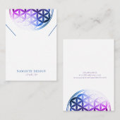 Necklace Display Card ・ Blume von Life/Mandala Visitenkarte (Vorne/Hinten)