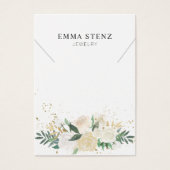 Necklace Display Card ・ Elegante Pastel Floral (Vorderseite)