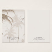 Necklace Display Card ・ Erthy Palm Trees Birds (Vorne & Hinten)