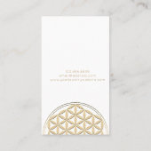 Necklace Display Card ・ Gold Blume des Lebens Visitenkarte (Rückseite)