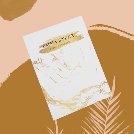Necklace Display Card ・ Gold-Marmor-Logo Visitenkarte