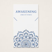 Necklace Display Card ・ Metallic Blue Mandala (Vorderseite)