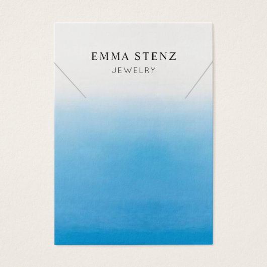 Necklace Display Card ・ Pastel Blue Ombre (Vorderseite)
